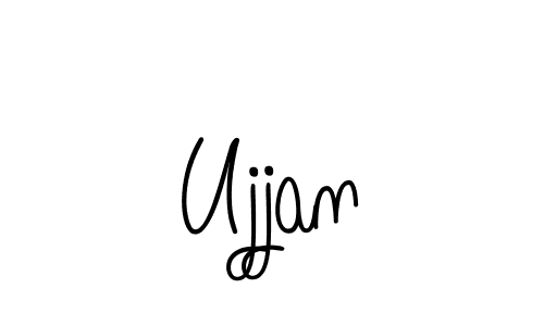Use a signature maker to create a handwritten signature online. With this signature software, you can design (Angelique-Rose-font-FFP) your own signature for name Ujjan. Ujjan signature style 5 images and pictures png