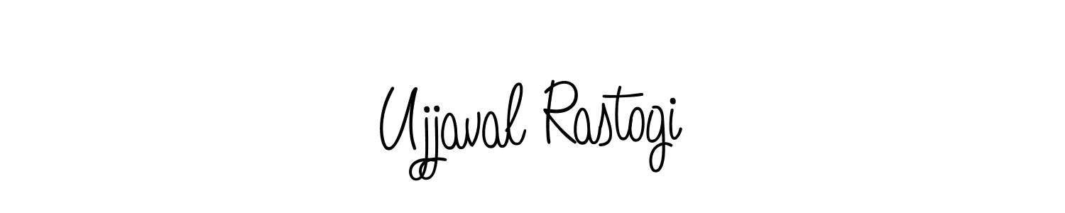 You should practise on your own different ways (Angelique-Rose-font-FFP) to write your name (Ujjaval Rastogi) in signature. don't let someone else do it for you. Ujjaval Rastogi signature style 5 images and pictures png