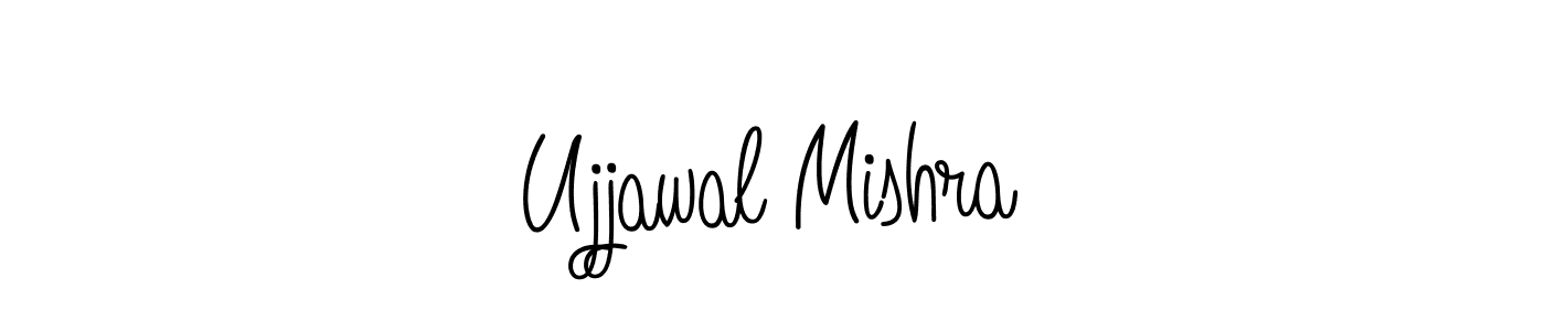 How to make Ujjawal Mishra name signature. Use Angelique-Rose-font-FFP style for creating short signs online. This is the latest handwritten sign. Ujjawal Mishra signature style 5 images and pictures png