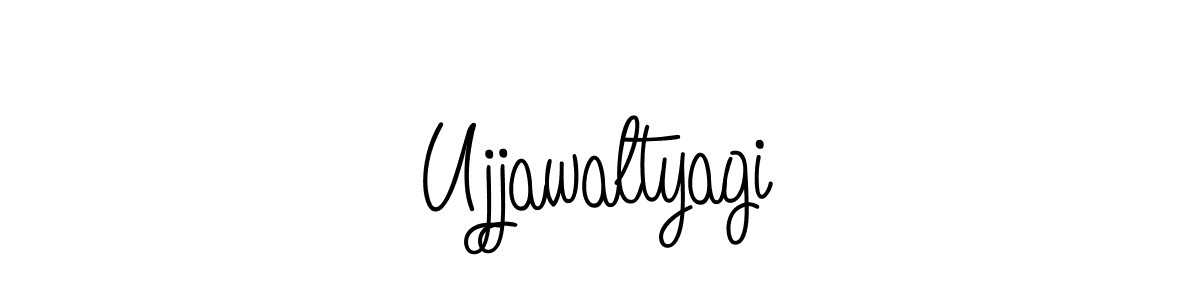 How to make Ujjawaltyagi name signature. Use Angelique-Rose-font-FFP style for creating short signs online. This is the latest handwritten sign. Ujjawaltyagi signature style 5 images and pictures png