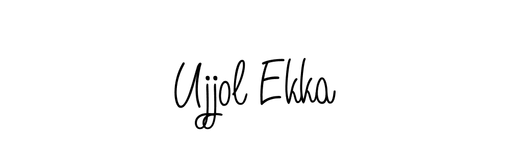 Also You can easily find your signature by using the search form. We will create Ujjol Ekka name handwritten signature images for you free of cost using Angelique-Rose-font-FFP sign style. Ujjol Ekka signature style 5 images and pictures png