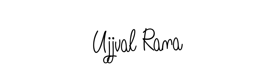 How to make Ujjval Rana name signature. Use Angelique-Rose-font-FFP style for creating short signs online. This is the latest handwritten sign. Ujjval Rana signature style 5 images and pictures png