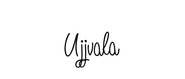 Create a beautiful signature design for name Ujjvala. With this signature (Angelique-Rose-font-FFP) fonts, you can make a handwritten signature for free. Ujjvala signature style 5 images and pictures png