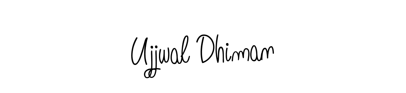 Use a signature maker to create a handwritten signature online. With this signature software, you can design (Angelique-Rose-font-FFP) your own signature for name Ujjwal Dhiman. Ujjwal Dhiman signature style 5 images and pictures png