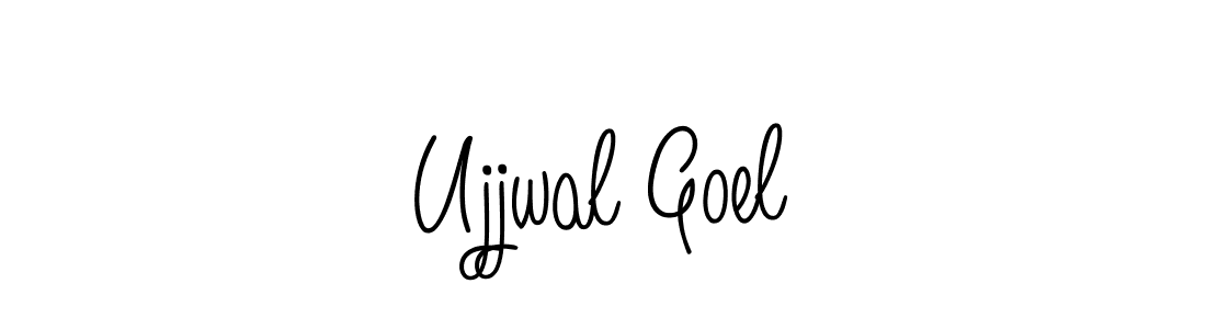 Use a signature maker to create a handwritten signature online. With this signature software, you can design (Angelique-Rose-font-FFP) your own signature for name Ujjwal Goel. Ujjwal Goel signature style 5 images and pictures png