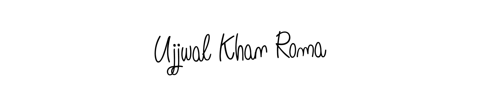 Make a beautiful signature design for name Ujjwal Khan Roma. With this signature (Angelique-Rose-font-FFP) style, you can create a handwritten signature for free. Ujjwal Khan Roma signature style 5 images and pictures png