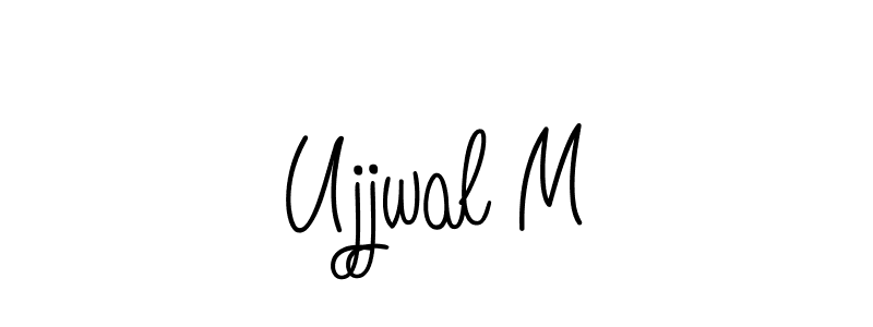 How to Draw Ujjwal M signature style? Angelique-Rose-font-FFP is a latest design signature styles for name Ujjwal M. Ujjwal M signature style 5 images and pictures png