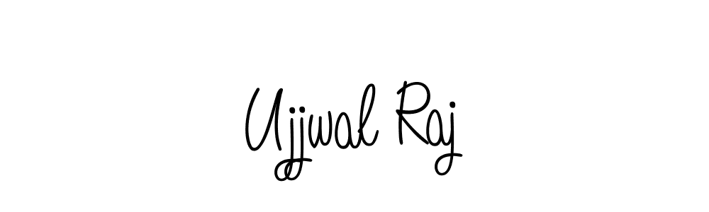 You should practise on your own different ways (Angelique-Rose-font-FFP) to write your name (Ujjwal Raj) in signature. don't let someone else do it for you. Ujjwal Raj signature style 5 images and pictures png