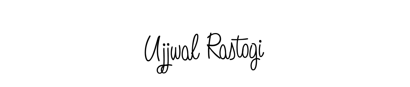 How to make Ujjwal Rastogi name signature. Use Angelique-Rose-font-FFP style for creating short signs online. This is the latest handwritten sign. Ujjwal Rastogi signature style 5 images and pictures png