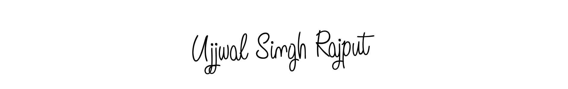 Use a signature maker to create a handwritten signature online. With this signature software, you can design (Angelique-Rose-font-FFP) your own signature for name Ujjwal Singh Rajput. Ujjwal Singh Rajput signature style 5 images and pictures png