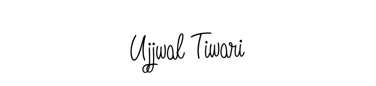 The best way (Angelique-Rose-font-FFP) to make a short signature is to pick only two or three words in your name. The name Ujjwal Tiwari include a total of six letters. For converting this name. Ujjwal Tiwari signature style 5 images and pictures png