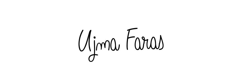 Ujma Faras stylish signature style. Best Handwritten Sign (Angelique-Rose-font-FFP) for my name. Handwritten Signature Collection Ideas for my name Ujma Faras. Ujma Faras signature style 5 images and pictures png