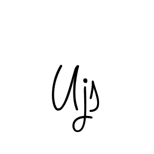 The best way (Angelique-Rose-font-FFP) to make a short signature is to pick only two or three words in your name. The name Ujs include a total of six letters. For converting this name. Ujs signature style 5 images and pictures png
