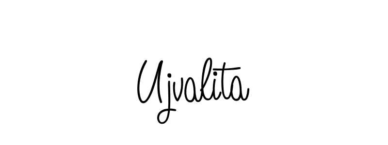 if you are searching for the best signature style for your name Ujvalita. so please give up your signature search. here we have designed multiple signature styles  using Angelique-Rose-font-FFP. Ujvalita signature style 5 images and pictures png