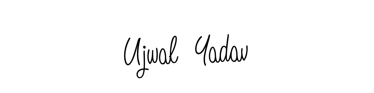 Create a beautiful signature design for name Ujwal  Yadav. With this signature (Angelique-Rose-font-FFP) fonts, you can make a handwritten signature for free. Ujwal  Yadav signature style 5 images and pictures png