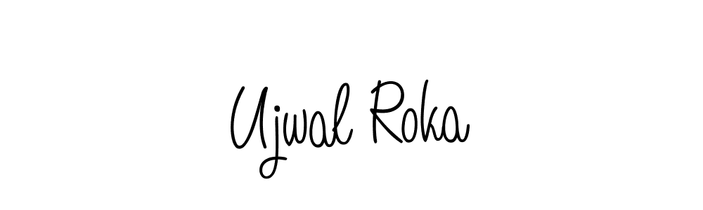 Ujwal Roka stylish signature style. Best Handwritten Sign (Angelique-Rose-font-FFP) for my name. Handwritten Signature Collection Ideas for my name Ujwal Roka. Ujwal Roka signature style 5 images and pictures png