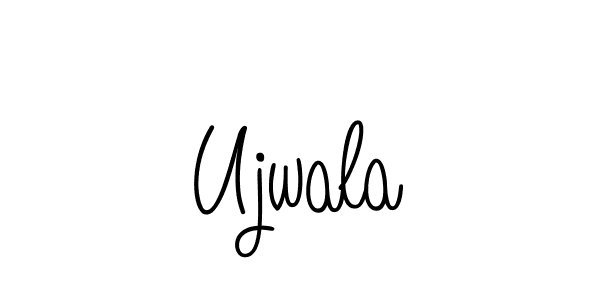 You should practise on your own different ways (Angelique-Rose-font-FFP) to write your name (Ujwala) in signature. don't let someone else do it for you. Ujwala signature style 5 images and pictures png