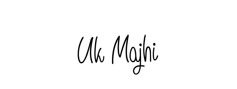The best way (Angelique-Rose-font-FFP) to make a short signature is to pick only two or three words in your name. The name Uk Majhi include a total of six letters. For converting this name. Uk Majhi signature style 5 images and pictures png