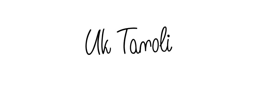 Design your own signature with our free online signature maker. With this signature software, you can create a handwritten (Angelique-Rose-font-FFP) signature for name Uk Tanoli. Uk Tanoli signature style 5 images and pictures png