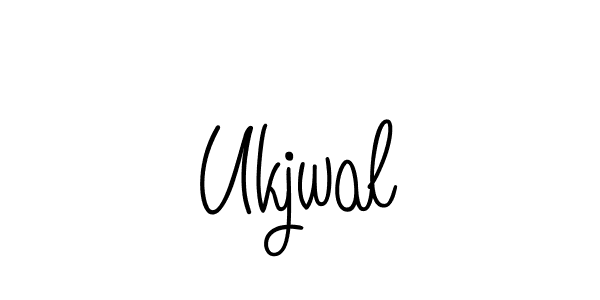 Ukjwal stylish signature style. Best Handwritten Sign (Angelique-Rose-font-FFP) for my name. Handwritten Signature Collection Ideas for my name Ukjwal. Ukjwal signature style 5 images and pictures png
