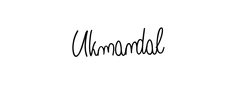 Make a beautiful signature design for name Ukmandal. With this signature (Angelique-Rose-font-FFP) style, you can create a handwritten signature for free. Ukmandal signature style 5 images and pictures png