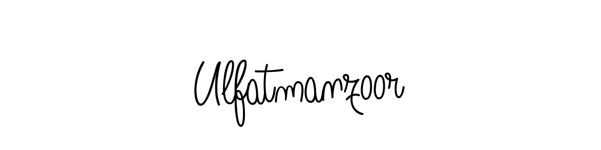 Use a signature maker to create a handwritten signature online. With this signature software, you can design (Angelique-Rose-font-FFP) your own signature for name Ulfatmanzoor. Ulfatmanzoor signature style 5 images and pictures png