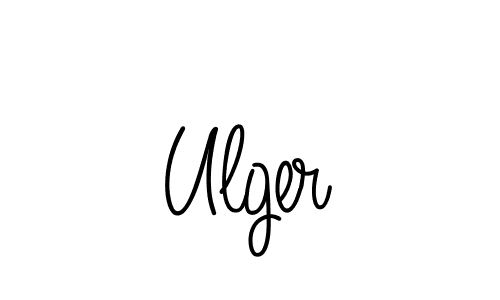 How to make Ulger name signature. Use Angelique-Rose-font-FFP style for creating short signs online. This is the latest handwritten sign. Ulger signature style 5 images and pictures png