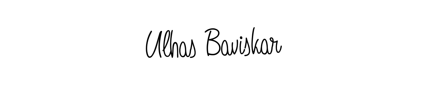 How to make Ulhas Baviskar name signature. Use Angelique-Rose-font-FFP style for creating short signs online. This is the latest handwritten sign. Ulhas Baviskar signature style 5 images and pictures png