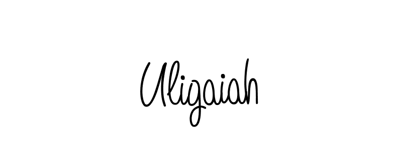 Use a signature maker to create a handwritten signature online. With this signature software, you can design (Angelique-Rose-font-FFP) your own signature for name Uligaiah. Uligaiah signature style 5 images and pictures png