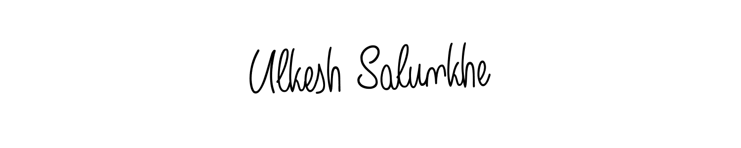 This is the best signature style for the Ulkesh Salunkhe name. Also you like these signature font (Angelique-Rose-font-FFP). Mix name signature. Ulkesh Salunkhe signature style 5 images and pictures png