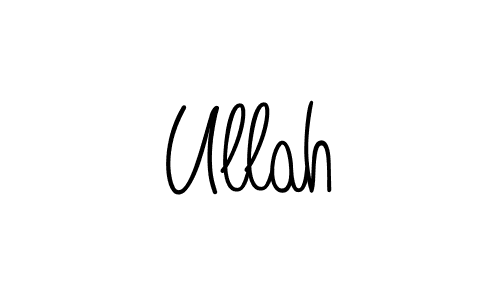 Make a beautiful signature design for name Ullah. With this signature (Angelique-Rose-font-FFP) style, you can create a handwritten signature for free. Ullah signature style 5 images and pictures png