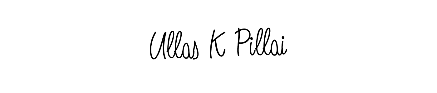 Also we have Ullas K Pillai name is the best signature style. Create professional handwritten signature collection using Angelique-Rose-font-FFP autograph style. Ullas K Pillai signature style 5 images and pictures png