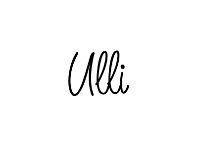 You should practise on your own different ways (Angelique-Rose-font-FFP) to write your name (Ulli) in signature. don't let someone else do it for you. Ulli signature style 5 images and pictures png