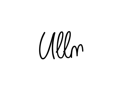 You should practise on your own different ways (Angelique-Rose-font-FFP) to write your name (Ulln) in signature. don't let someone else do it for you. Ulln signature style 5 images and pictures png