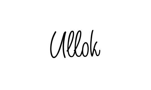 Best and Professional Signature Style for Ullok. Angelique-Rose-font-FFP Best Signature Style Collection. Ullok signature style 5 images and pictures png