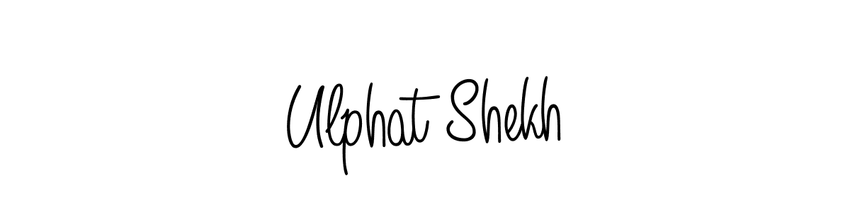 Design your own signature with our free online signature maker. With this signature software, you can create a handwritten (Angelique-Rose-font-FFP) signature for name Ulphat Shekh. Ulphat Shekh signature style 5 images and pictures png