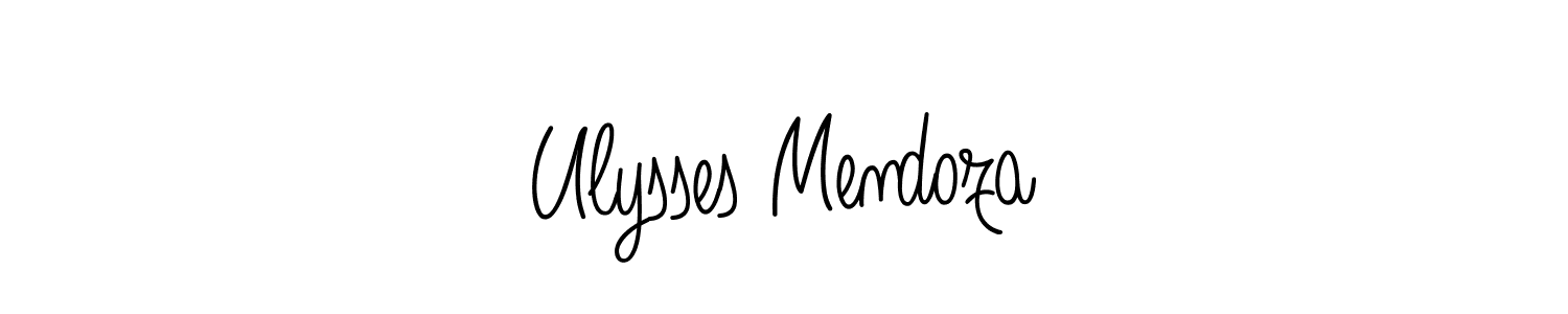Ulysses Mendoza stylish signature style. Best Handwritten Sign (Angelique-Rose-font-FFP) for my name. Handwritten Signature Collection Ideas for my name Ulysses Mendoza. Ulysses Mendoza signature style 5 images and pictures png