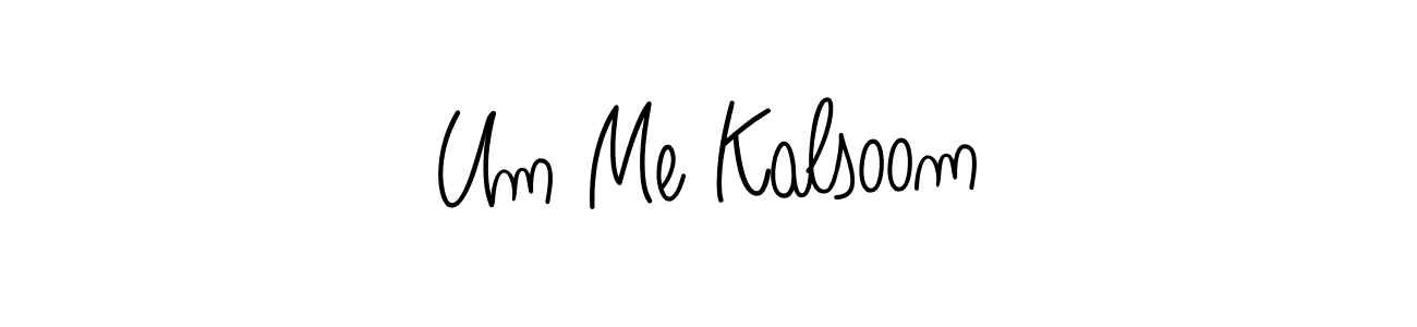 The best way (Angelique-Rose-font-FFP) to make a short signature is to pick only two or three words in your name. The name Um Me Kalsoom include a total of six letters. For converting this name. Um Me Kalsoom signature style 5 images and pictures png