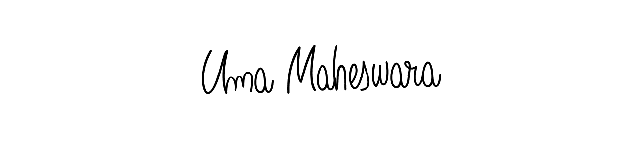 Design your own signature with our free online signature maker. With this signature software, you can create a handwritten (Angelique-Rose-font-FFP) signature for name Uma Maheswara. Uma Maheswara signature style 5 images and pictures png