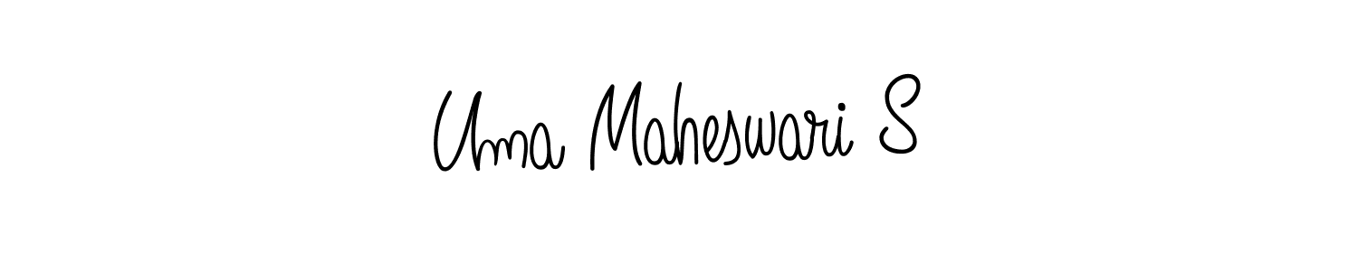 This is the best signature style for the Uma Maheswari S name. Also you like these signature font (Angelique-Rose-font-FFP). Mix name signature. Uma Maheswari S signature style 5 images and pictures png