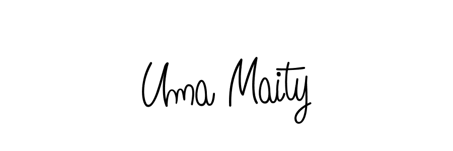Design your own signature with our free online signature maker. With this signature software, you can create a handwritten (Angelique-Rose-font-FFP) signature for name Uma Maity. Uma Maity signature style 5 images and pictures png