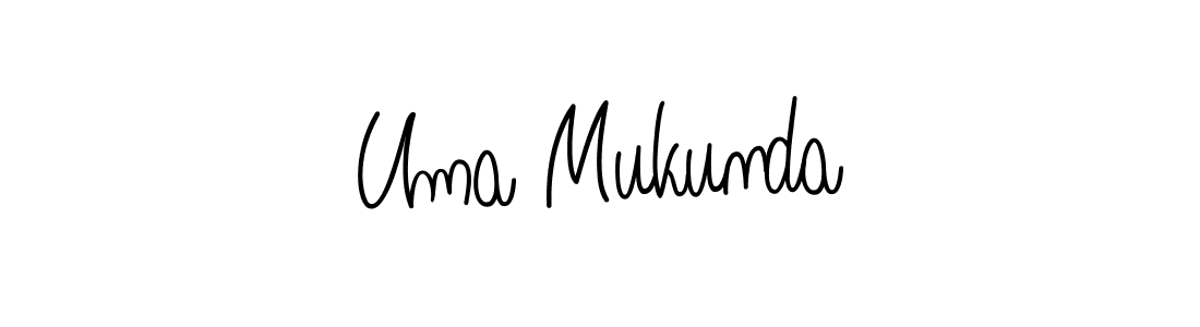 Once you've used our free online signature maker to create your best signature Angelique-Rose-font-FFP style, it's time to enjoy all of the benefits that Uma Mukunda name signing documents. Uma Mukunda signature style 5 images and pictures png