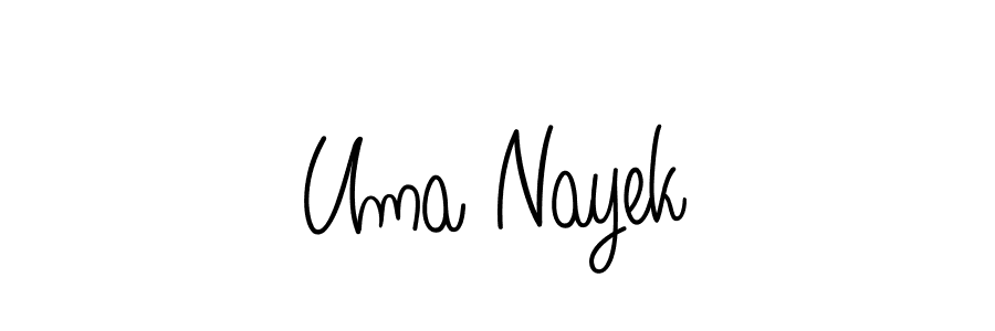 Uma Nayek stylish signature style. Best Handwritten Sign (Angelique-Rose-font-FFP) for my name. Handwritten Signature Collection Ideas for my name Uma Nayek. Uma Nayek signature style 5 images and pictures png