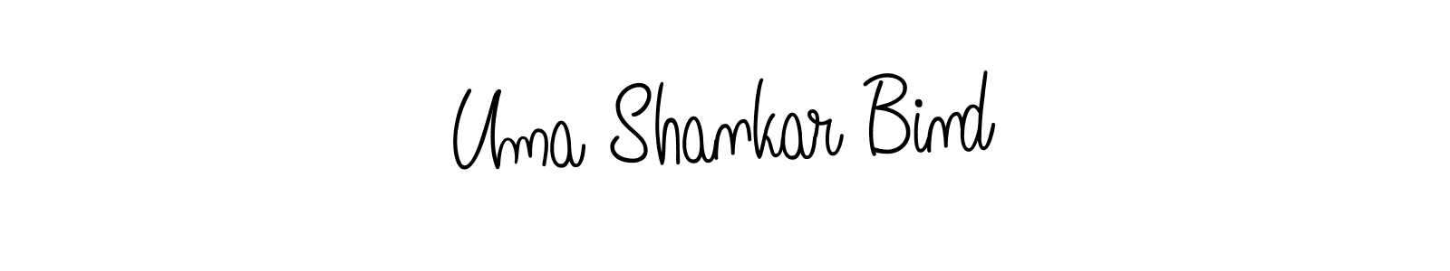 You should practise on your own different ways (Angelique-Rose-font-FFP) to write your name (Uma Shankar Bind) in signature. don't let someone else do it for you. Uma Shankar Bind signature style 5 images and pictures png