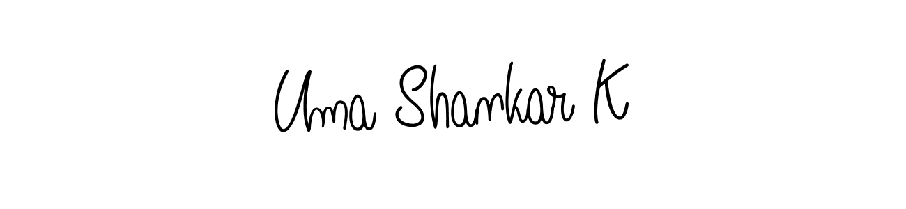 Check out images of Autograph of Uma Shankar K name. Actor Uma Shankar K Signature Style. Angelique-Rose-font-FFP is a professional sign style online. Uma Shankar K signature style 5 images and pictures png