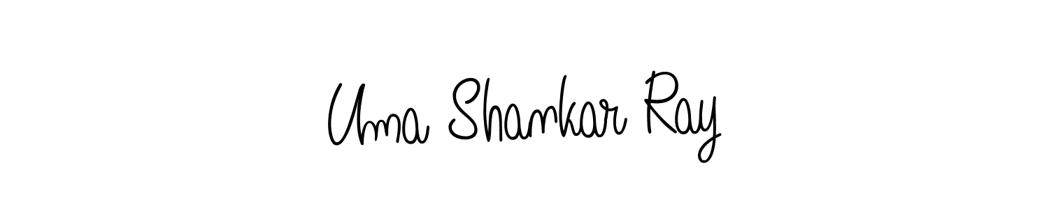 Make a beautiful signature design for name Uma Shankar Ray. With this signature (Angelique-Rose-font-FFP) style, you can create a handwritten signature for free. Uma Shankar Ray signature style 5 images and pictures png