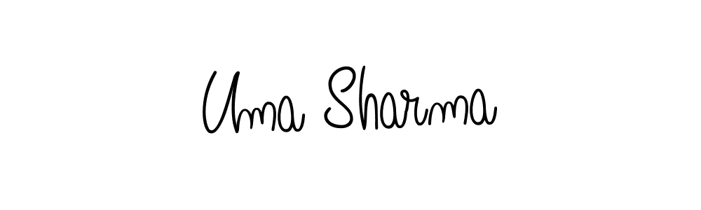 How to make Uma Sharma name signature. Use Angelique-Rose-font-FFP style for creating short signs online. This is the latest handwritten sign. Uma Sharma signature style 5 images and pictures png