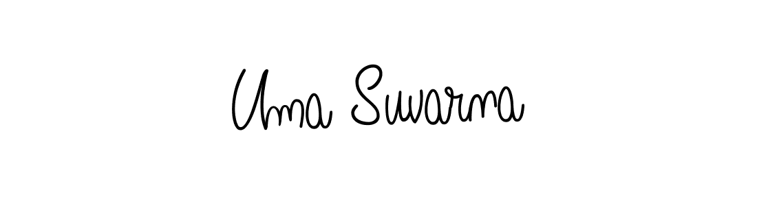 Use a signature maker to create a handwritten signature online. With this signature software, you can design (Angelique-Rose-font-FFP) your own signature for name Uma Suvarna. Uma Suvarna signature style 5 images and pictures png