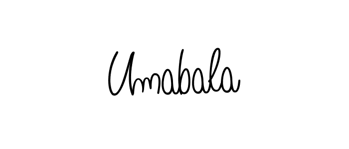Umabala stylish signature style. Best Handwritten Sign (Angelique-Rose-font-FFP) for my name. Handwritten Signature Collection Ideas for my name Umabala. Umabala signature style 5 images and pictures png
