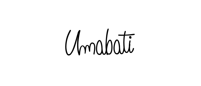 Create a beautiful signature design for name Umabati. With this signature (Angelique-Rose-font-FFP) fonts, you can make a handwritten signature for free. Umabati signature style 5 images and pictures png